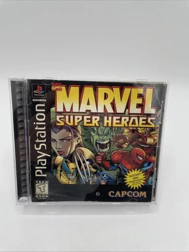 Marvel Super Heroes PS1 PlayStation 1 Complete CIB VG