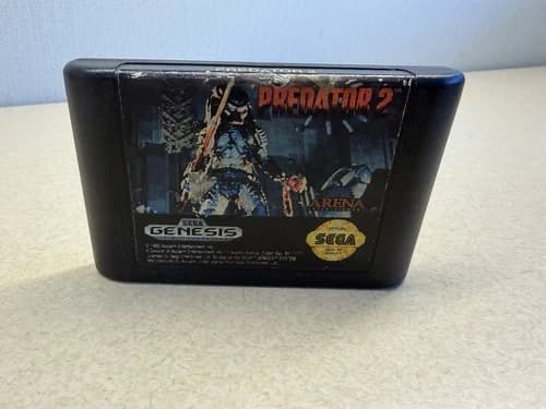 Predator 2 Sega Genesis 1992 Authentic Game Cartridge Tested Working and jewel m