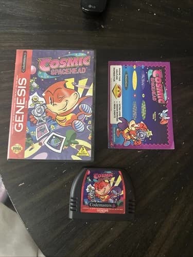 Sega Genesis Game Cosmic Spacehead CIB Complete In Box B