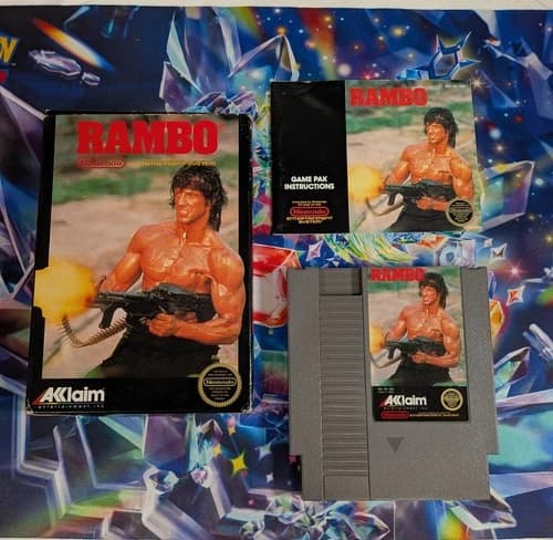 Rambo NES Nintendo Entertainment System CIB Complete In Box Acclaim 1988
