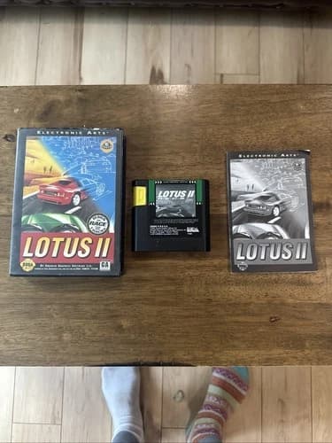 Lotus 2 II R.E.C.S. Recs Sega Genesis CIB, Manual Cartridge Box And Tested
