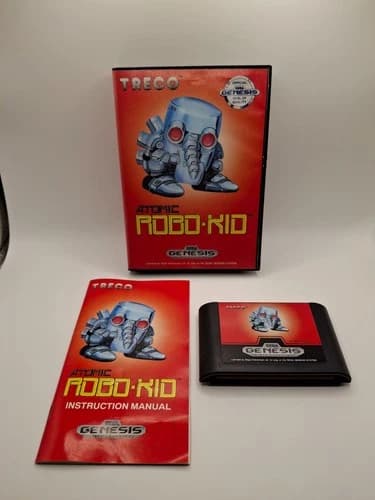 Atomic Robo-Kid Sega Genesis Complete In-Box LOOK!