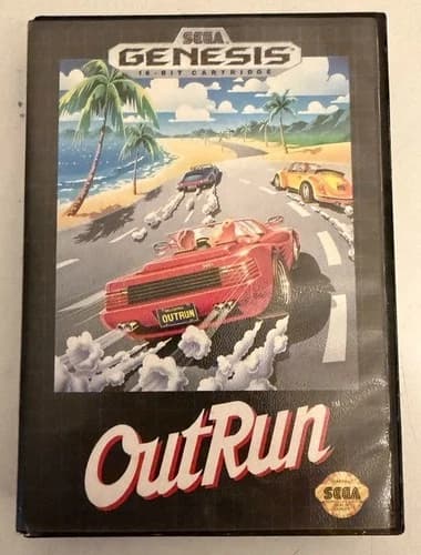 Outrun Sega Genesis Complete in Official SEGA Hard Case Box Complete with Manual