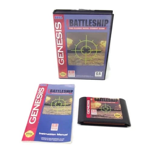Super Battleship SEGA Genesis Video Game Cartridge Complete In Box ~ Cleaned ~