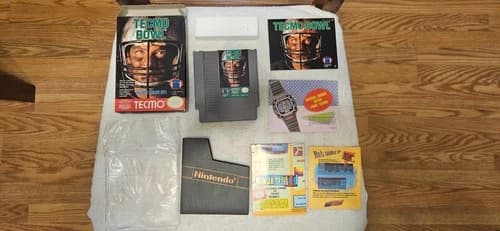 Tecmo Bowl NES - 100% TRUE CIB - Rare Watch Offer & "Gobble Up" Inserts