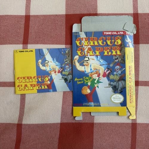 Circus Caper Nintendo NES Box/manual