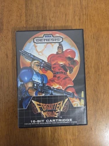 Forgotten Worlds (Sega Genesis, 1989) Complete In Box Cib