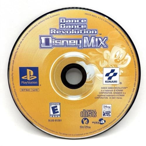 PS1 Dance Dance Revolution Disney Mix (PlayStation 1) Disc Only