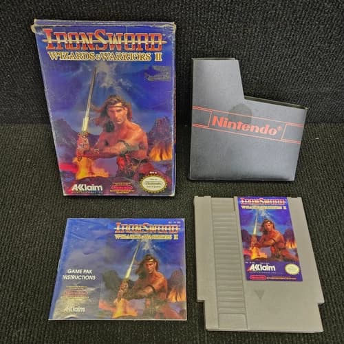 Iron Sword Wizards and Warriors II - NES CIB [Complete]