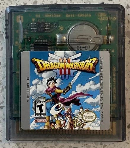 Dragon Warrior III (Nintendo Game Boy Color, 2001) Cartridge Tested/Works!!!