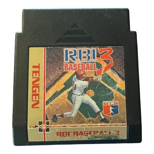 RBI Baseball 3 NES Tengen Black Cartridge Nintendo Entertainment System