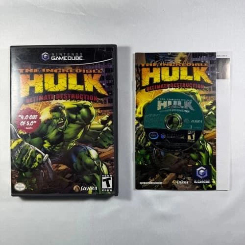 Incredible Hulk Ultimate Destruction (Nintendo Gamecube, 2005) CIB Complete