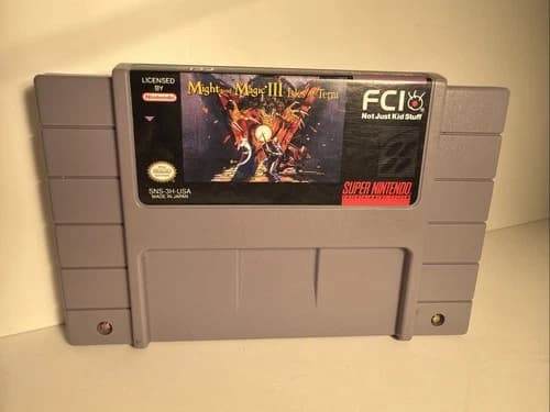 Might and Magic III Isles of Terra SNES Super Nintendo Game Authentic