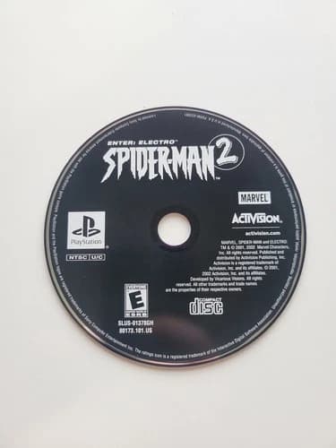 Spider-Man 2 - Enter: Electro Sony PlayStation 1 2001 DISC ONLY Scratches Tested