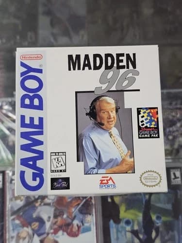 Madden 96 (Nintendo Game Boy, 1995) Complete CIB w/ Box Manual Game Inserts NICE