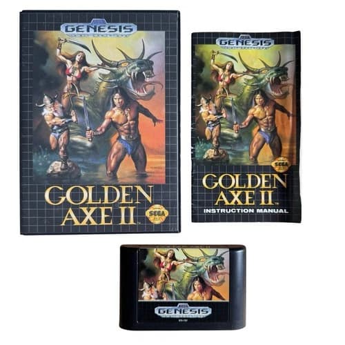 Golden Axe II 2 Sega Genesis Complete In Box 1991 Tested & Working Authentic