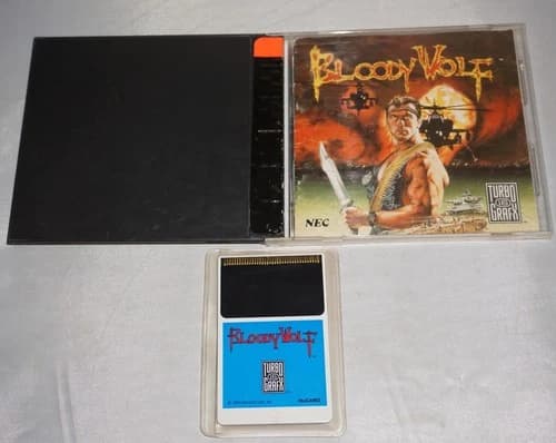 Bloody Wolf (Turbo Grafx 16 tg16) Complete in Case Turbografx