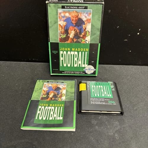 John Madden Football (Sega Genesis) CIB Complete Cardboard Box Varient