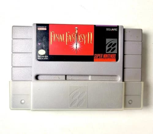 Final Fantasy II 2 SNES Super Nintendo RPG 1991 - Authentic Cartridge With Guard