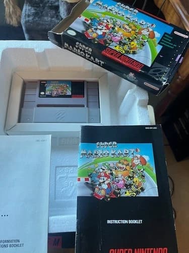 Super Mario Kart (Super Nintendo, 1992) SNES CIB Complete TESTED Authentic