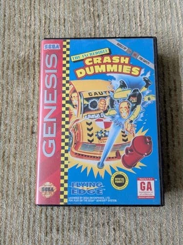 The Incredible Crash Dummies Sega Genesis Complete CIB Tested Working