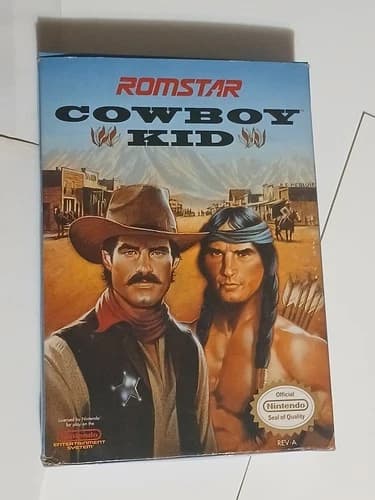 Authentic Rare Cowboy Kid For NES Complete In Box!