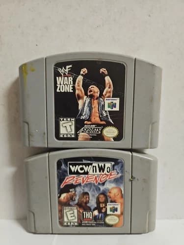 WWF War Zone And WCW NWO Revenge (Authentic N64) Not Tested