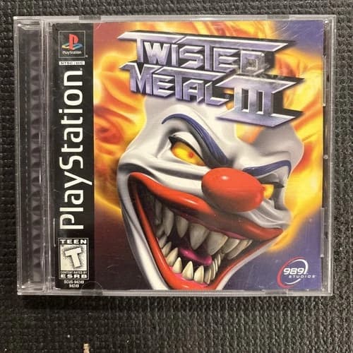 Twisted Metal III 3 (Sony PlayStation 1 PS1, 1998) Black Label CIB