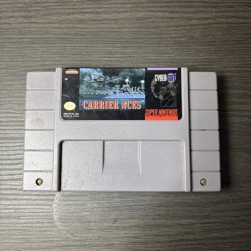 Carrier Aces (Super Nintendo Entertainment System, 1995) Authentic & Tested
