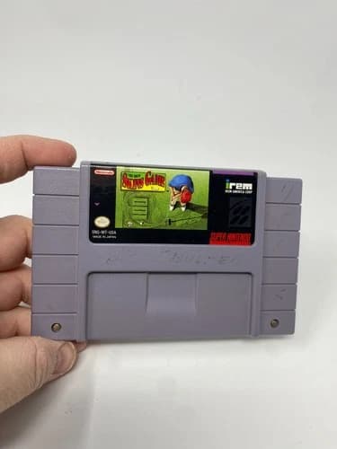 THE IREM SKINS GAME - Super Nintendo SNES (Authentic) Game, Tested/Working, Golf
