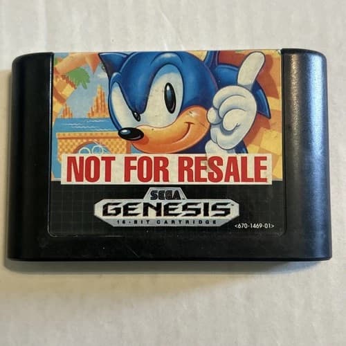 Sonic The Hedgehog (1991) NOT FOR RESALE Version for Sega Genesis Cartridge Only