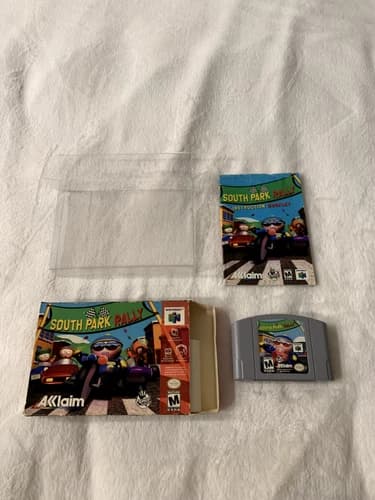 South Park Rally Nintendo 64 N64 CIB Complete with box, manual and box protector