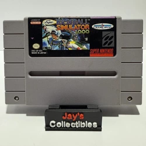 Super Baseball Simulator 1000 - SNES Super Nintendo (Tested and Working)