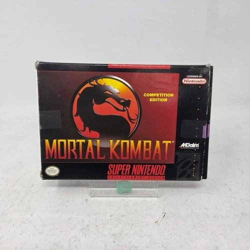 Mortal Kombat (Super Nintendo SNES, 1993) Complete CIB