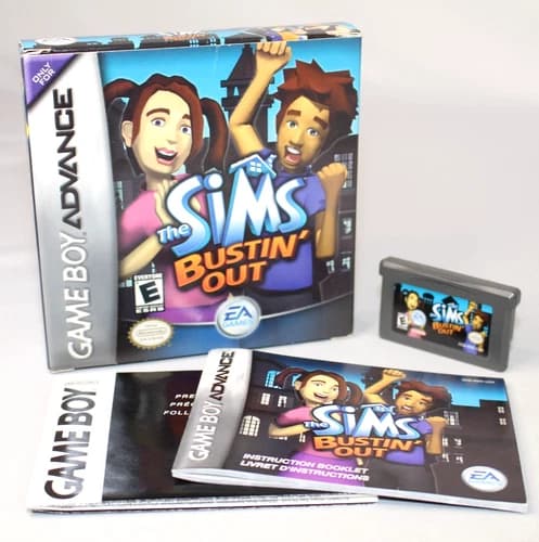 The Sims: Bustin' Out GBA Game Boy Advance Complete CIB! Great Condition! NICE!