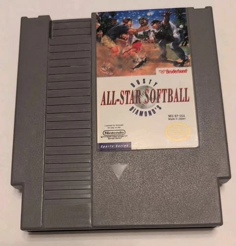 Dusty Diamond's All-Star Softball Nintendo NES Authentic! Works Great! Clean!