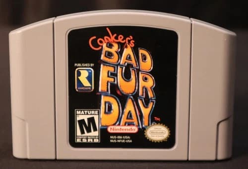 Conker's Bad Fur Day Nintendo 64 Cart Only N64 Authentic 1996 Tested