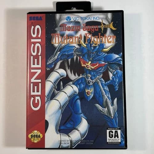 Mazin Saga: Mutant Fighter (Sega Genesis, 1993) CIB Complete Tested & Working