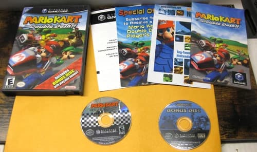 Mario Kart: Double Dash!! (Nintendo GameCube, 2003) CIB With Bonus Disc 100%