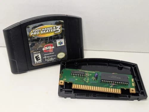 Tony Hawk's Pro Skater 3 (Nintendo 64, N64, 2002) Black Authentic Tested Working