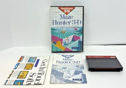 SEGA MASTER: MAZE HUNTER 3-D *COMPLETE & FREE SHIPPING*