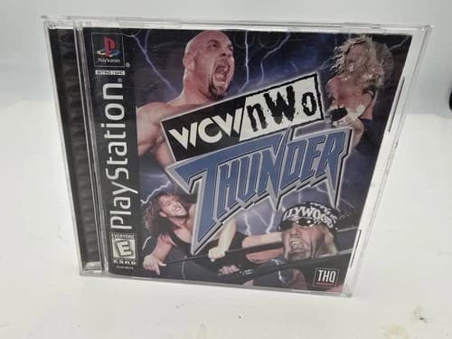 WCW NWO Thunder PS1 CIB (Sony PlayStation 1) Black Label Complete with Manual