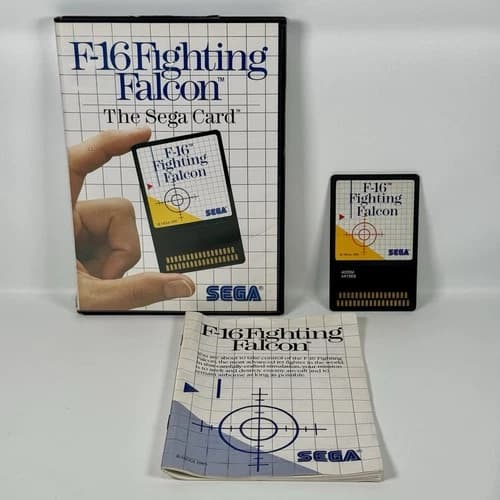 F-16 Fighting Falcon (Sega Master System, 1986) CIB Complete w/ Manual Tested