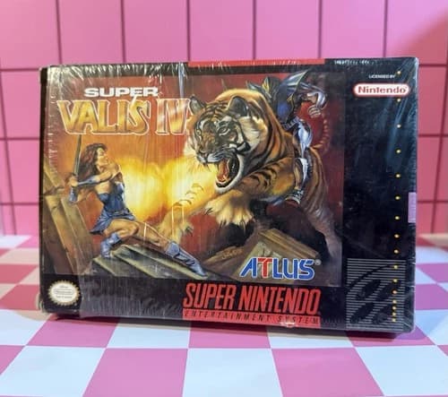 Super Valis IV 4 SNES Nintendo 1993 Complete in Box Atlus