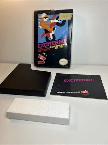 Excitebike (Nintendo Entertainment System, 1985) Styrofoam Box Manual Sleeve