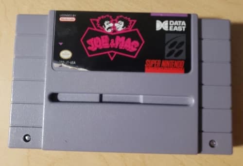 Joe & Mac Cartridge Super Nintendo Entertainment System 1992 Authentic Tested