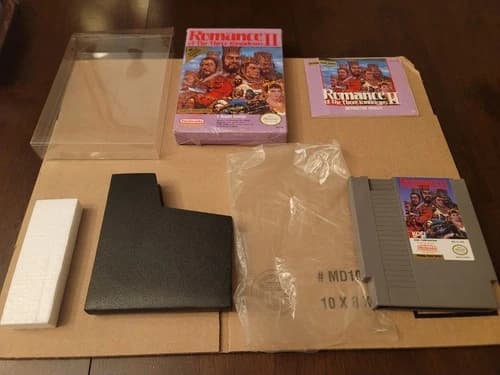 Romance of the Three Kingdoms II (Nintendo NES, 1991) Cart Box Manual - Tested!