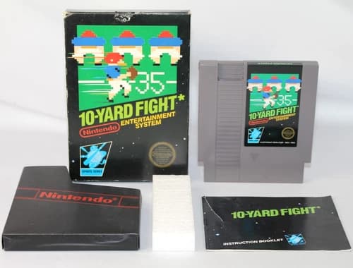 10-Yard Fight NES Nintendo Complete CIB! Good Condition! RARE STICKER SEAL!