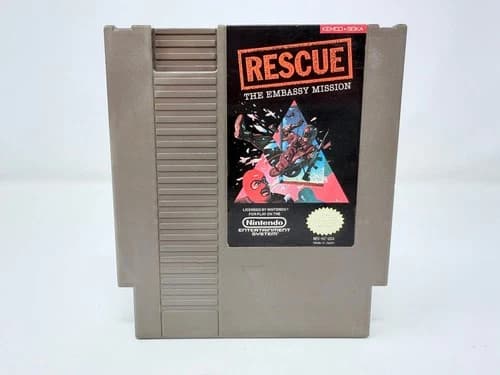 Rescue: The Embassy Mission (Nintendo Entertainment System, NES) TESTED & WORKS