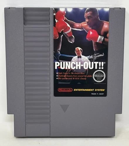 NES Nintendo - Mike Tyson's Punch-Out!! (White Bullets Variant) Tested Authentic